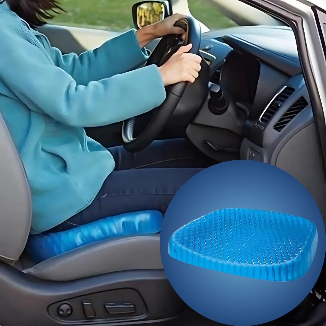 Orthopedic Gel Seat Cushion – Tailbone & Lower Back Pain Relief for Office, Car & Wheelchair Use