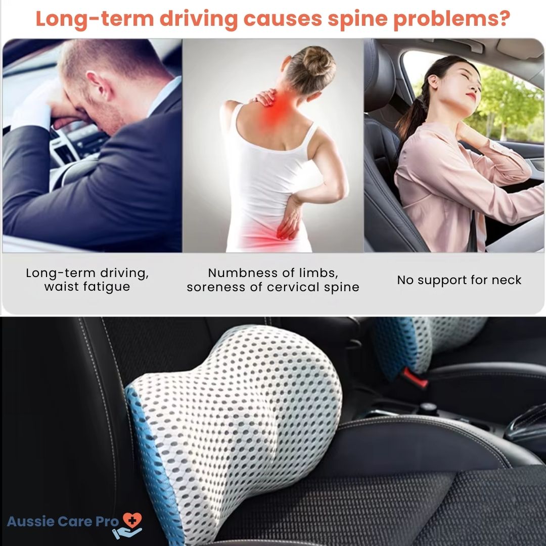 Premium Lumbar Support Cushion – Ergonomic Memory Foam Back Support for Office, Car & Home