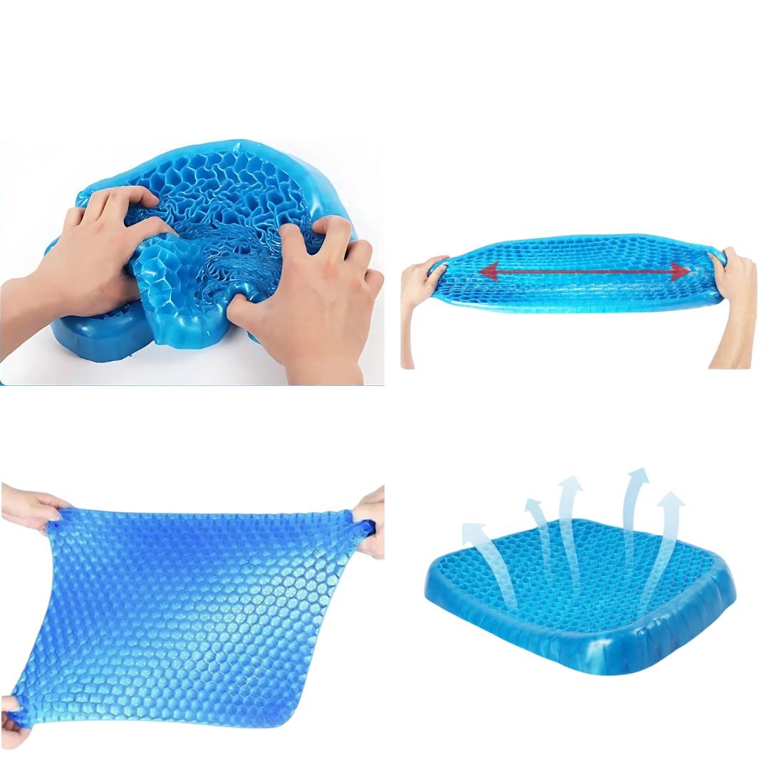 Orthopedic Gel Seat Cushion – Tailbone & Lower Back Pain Relief for Office, Car & Wheelchair Use
