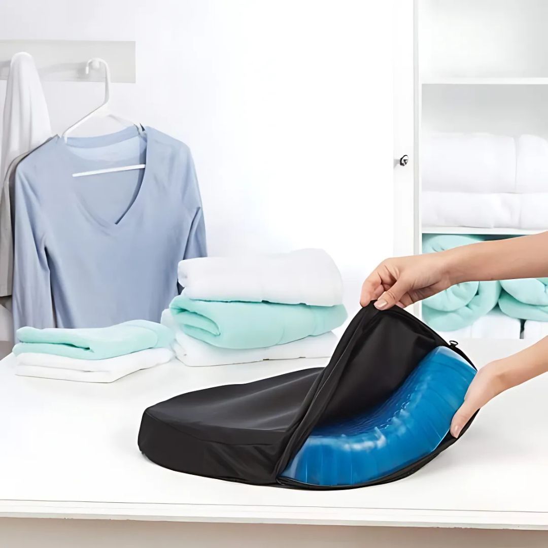 Orthopedic Gel Seat Cushion – Tailbone & Lower Back Pain Relief for Office, Car & Wheelchair Use