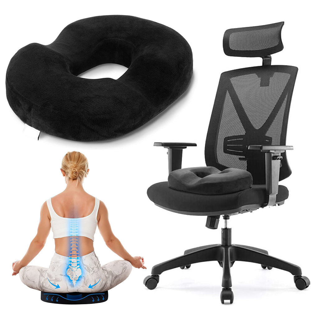 Donut Pillow Seat Cushion – Ultimate Pressure Relief for Tailbone, Hips & Back