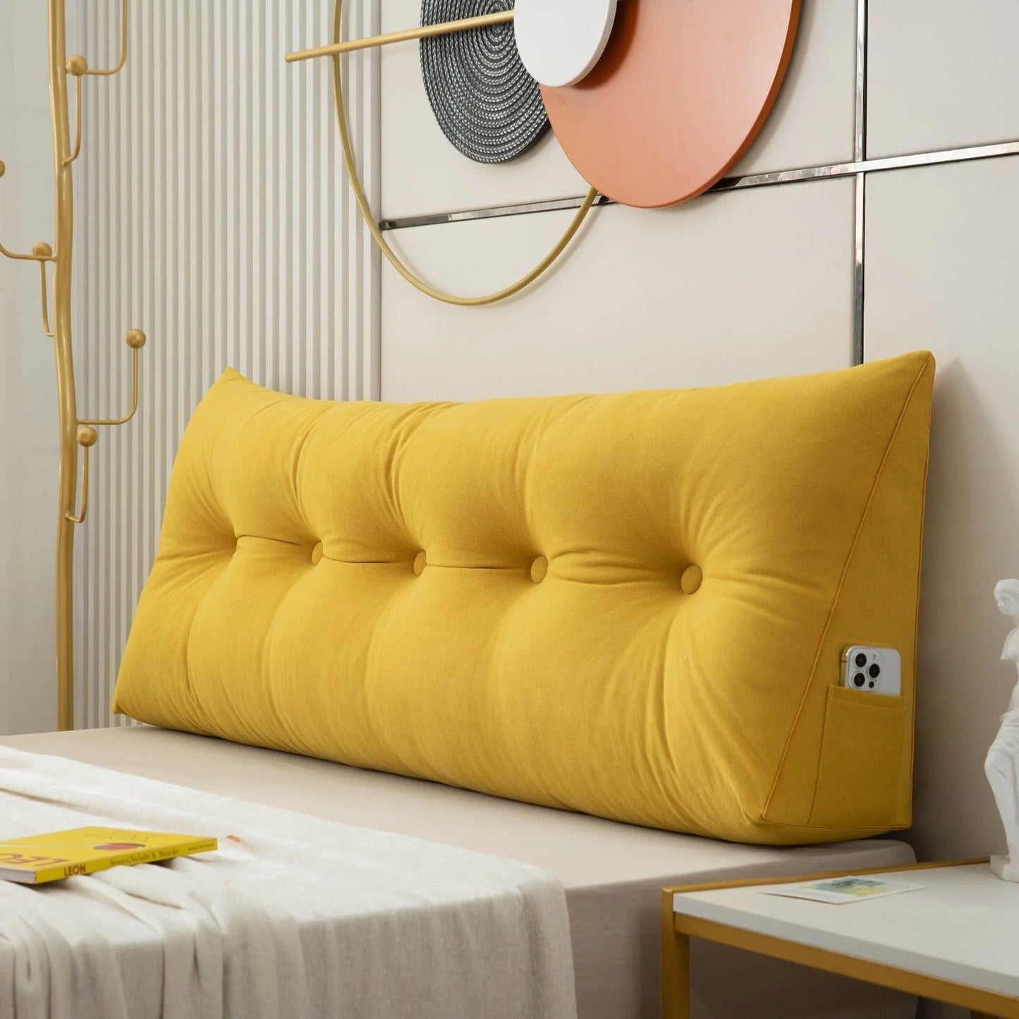 Luxury Chic Wedge Pillow – Premium Back & Neck Support for Bed and Sofa