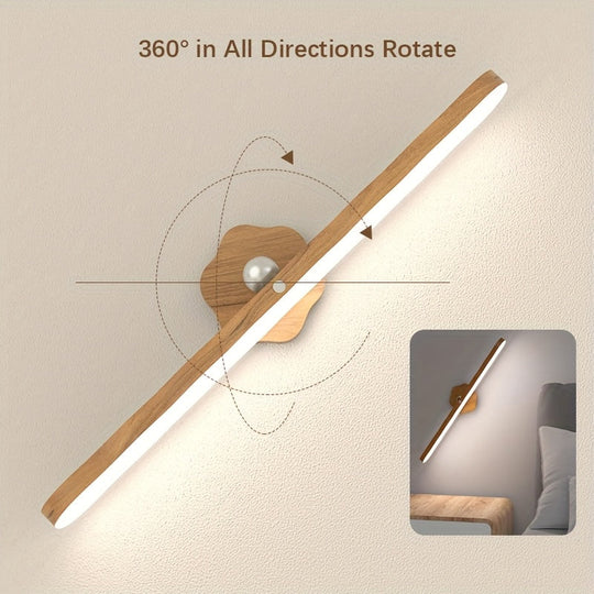 Australlure Wooden LED Wall Sconce – Long Bar Contemporary Lighting