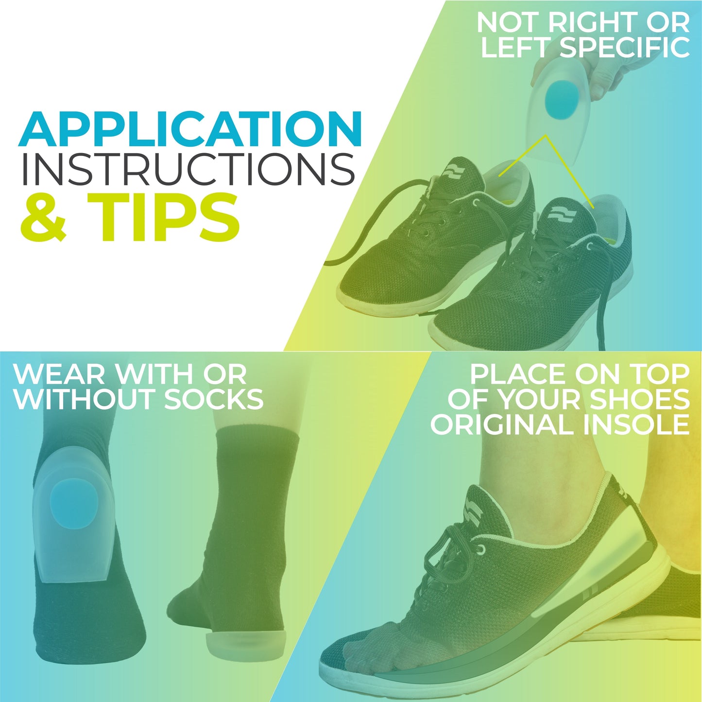Plantar & Achilles Heel Spur Inserts – Silicone Gel Cups for Heel Pain Relief (Pair)