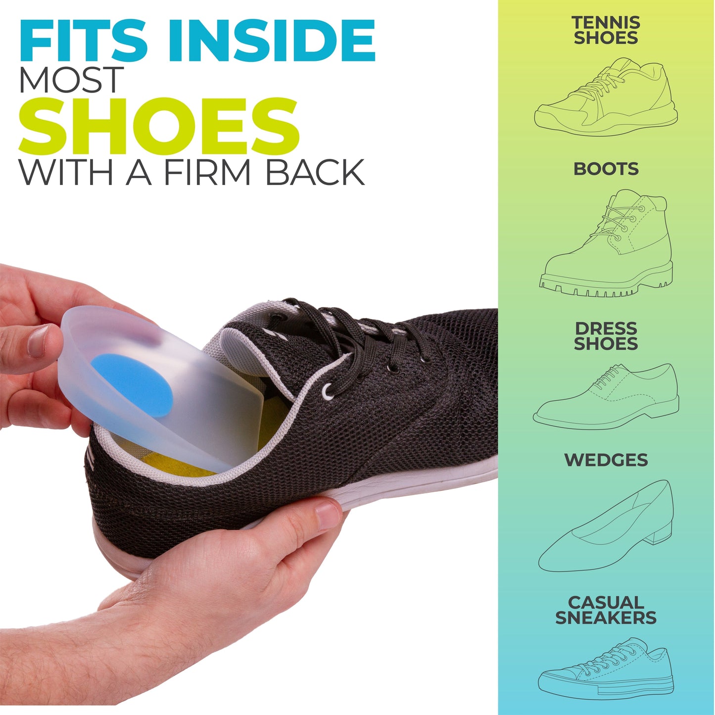 Plantar & Achilles Heel Spur Inserts – Silicone Gel Cups for Heel Pain Relief (Pair)