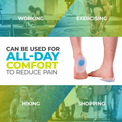 Plantar & Achilles Heel Spur Inserts – Silicone Gel Cups for Heel Pain Relief (Pair)