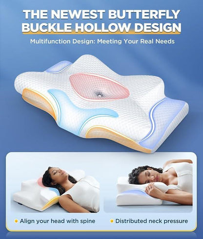 Orthopedic Memory Foam Neck Pillow for Neck & Shoulder Pain Relief