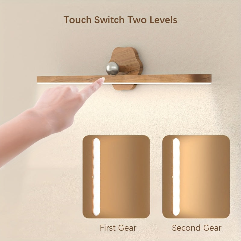 Australlure Wooden LED Wall Sconce – Long Bar Contemporary Lighting