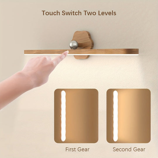 Australlure Wooden LED Wall Sconce – Long Bar Contemporary Lighting