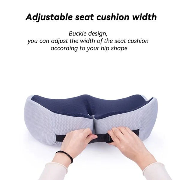 Adjustable Memory Foam Seat Cushion for Office, Car & Home Chairs
