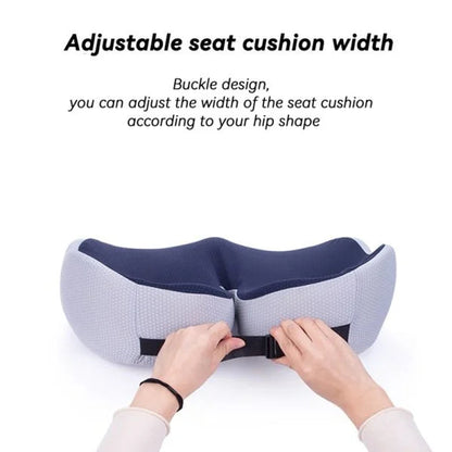 Adjustable Memory Foam Seat Cushion for Office, Car & Home Chairs