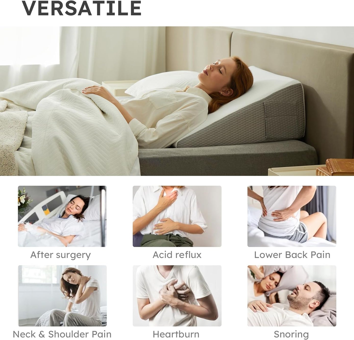 Elevate Your Sleep & Support Your Spine – Naturally With Inclined Wedge Support Pillow