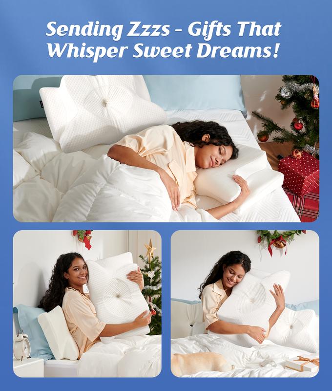 Orthopedic Memory Foam Neck Pillow for Neck & Shoulder Pain Relief
