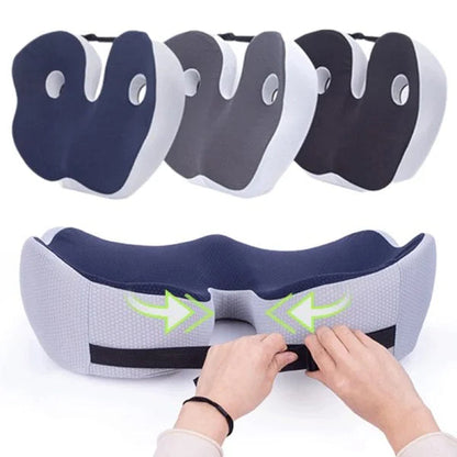 Adjustable Memory Foam Seat Cushion for Office, Car & Home Chairs
