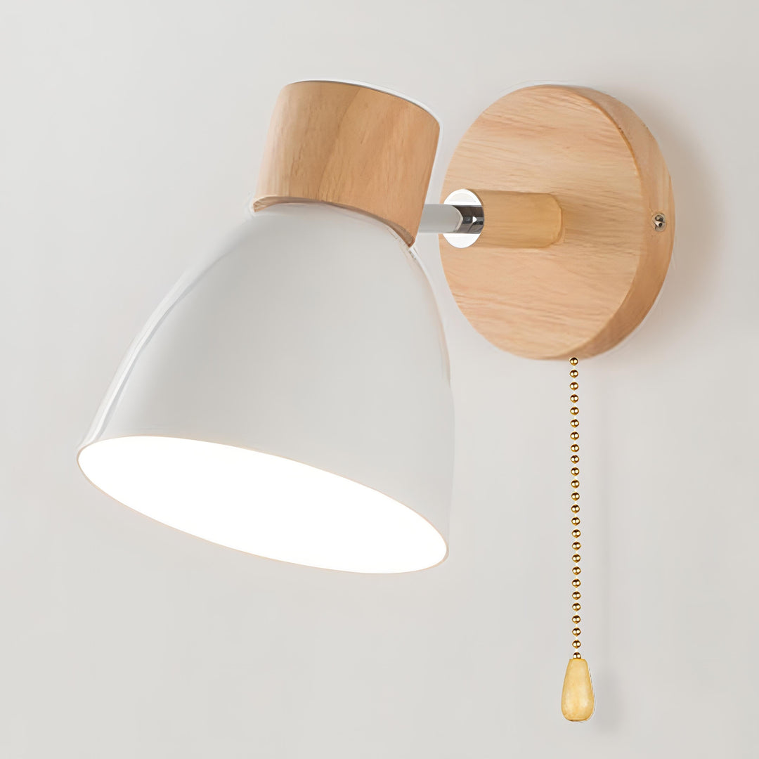 Australlure Nordic Wooden Wall Light – Modern Design with Pull Switch