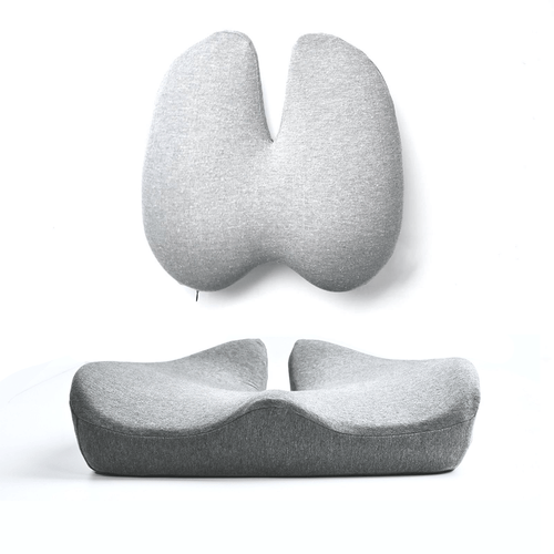 Orthopaedic Comfort Set: Seat & Back Cushion for Chairs, Cars & Office Use