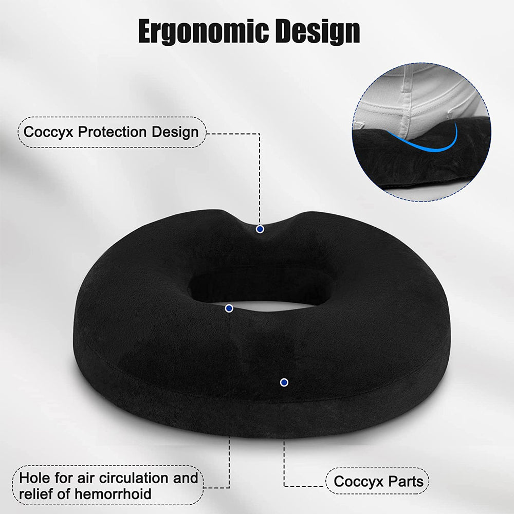Donut Pillow Seat Cushion – Ultimate Pressure Relief for Tailbone, Hips & Back