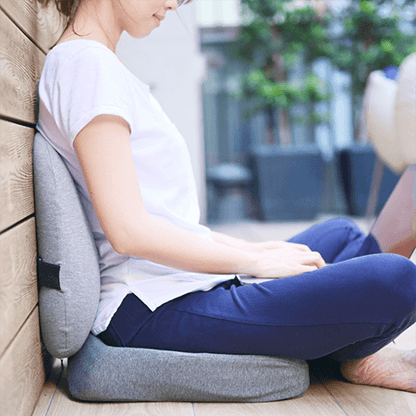 Orthopaedic Comfort Set: Seat & Back Cushion for Chairs, Cars & Office Use