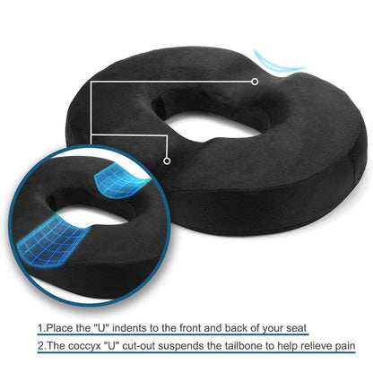 Donut Pillow Seat Cushion – Ultimate Pressure Relief for Tailbone, Hips & Back
