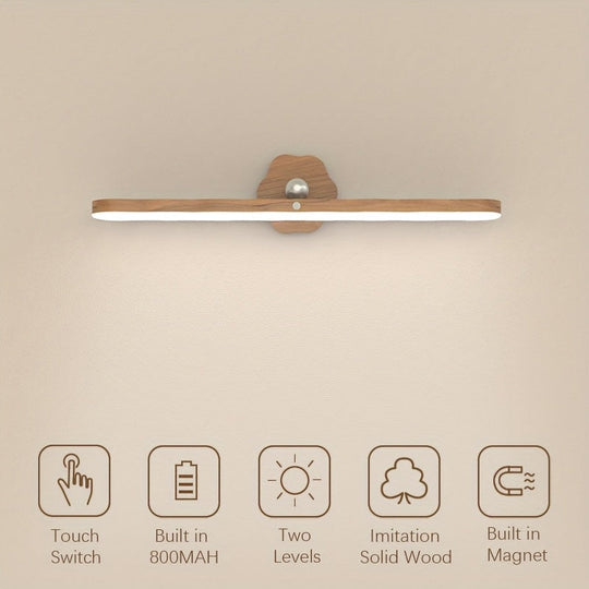 Australlure Wooden LED Wall Sconce – Long Bar Contemporary Lighting