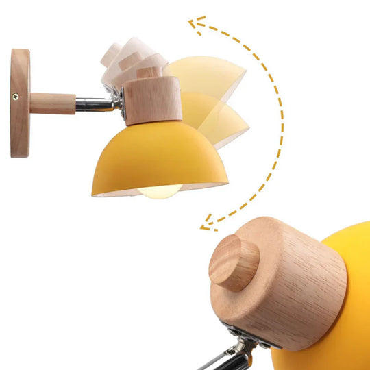 Australlure Nordic Wooden Wall Light – Modern Design with Pull Switch