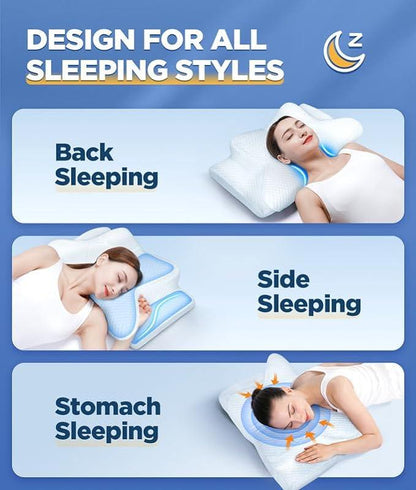 Orthopedic Memory Foam Neck Pillow for Neck & Shoulder Pain Relief