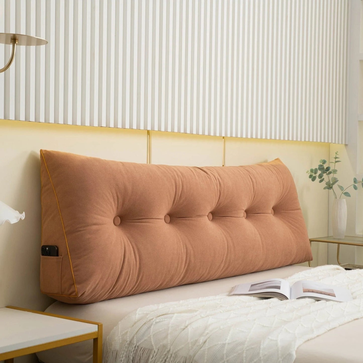 Luxury Chic Wedge Pillow – Premium Back & Neck Support for Bed and Sofa