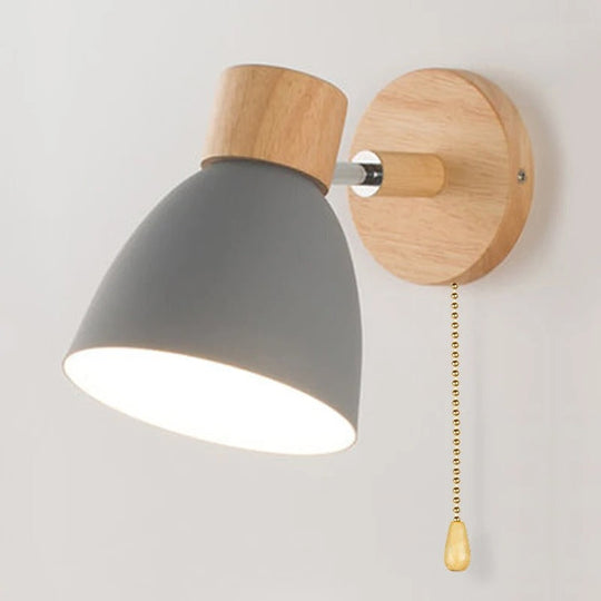 Australlure Nordic Wooden Wall Light – Modern Design with Pull Switch