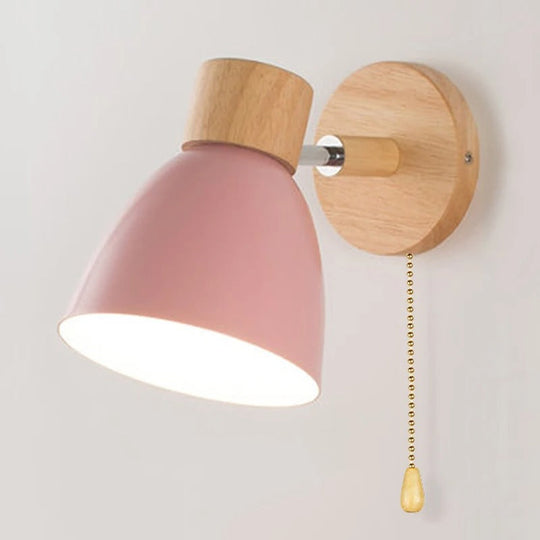 Australlure Nordic Wooden Wall Light – Modern Design with Pull Switch